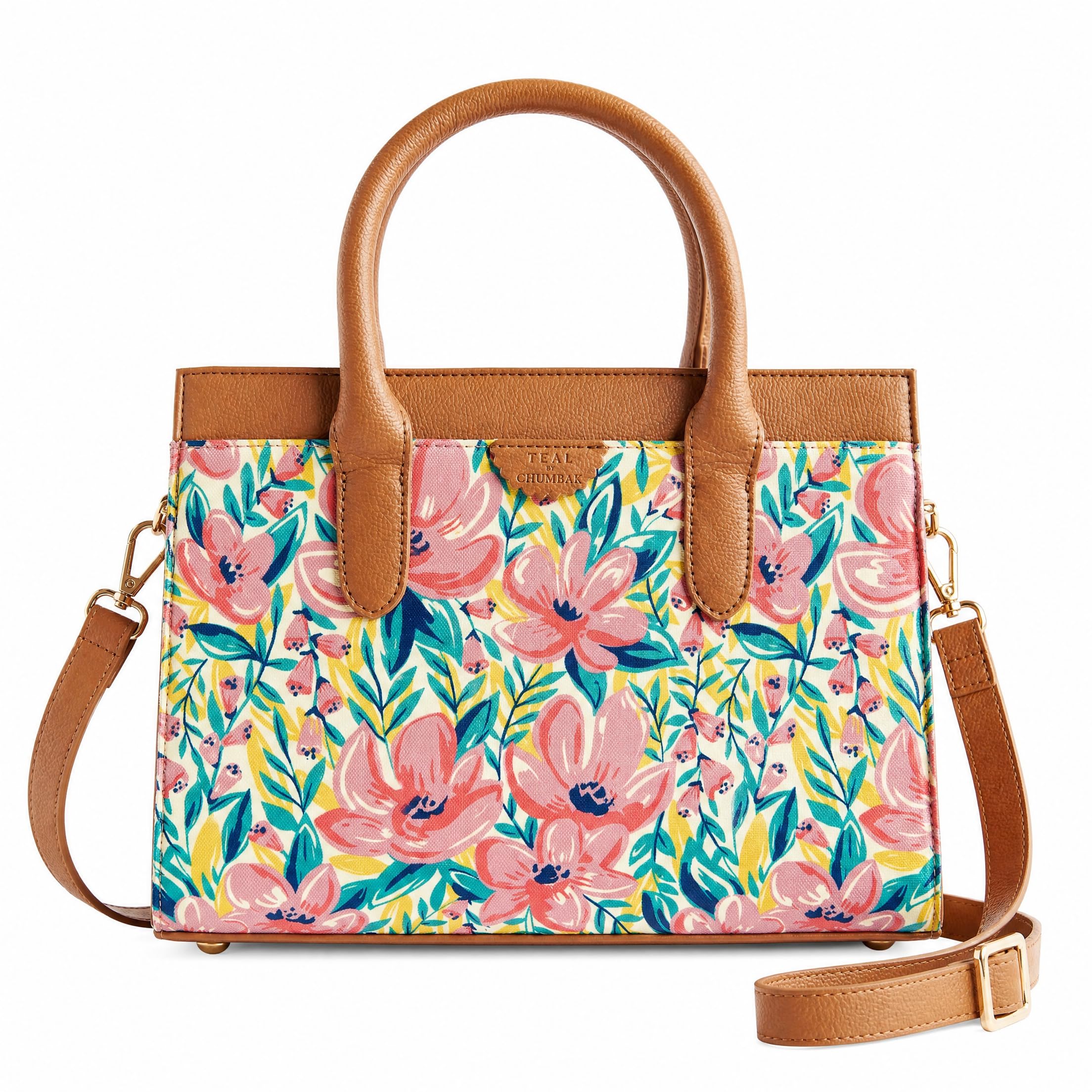 teal by chumbak Office Tote Bag for Women | Stylish Shoulder Bags for College | Professional Canvas Tote Bag | Laptop-Friendly College Bag-picture-54