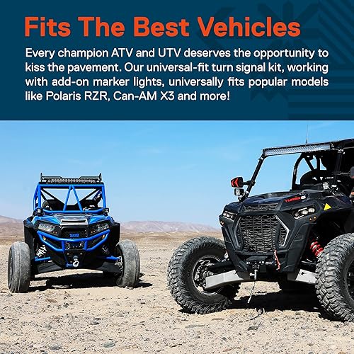 Miniatura 7 de Kit de señales direccionales UTV/ATV con 10 luces LED redondas de 3/4 pulgadas para remolque, color rojo [interruptor basculante SPDT controlado]