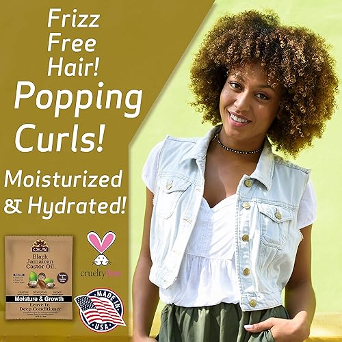 Miniatura 4 de OKAY - Acondicionador sin enjuague con aceite de ricino jamaicano negro - Todo tipo de cabellotexturas - Repara, hidrata, hace crecer un cabello