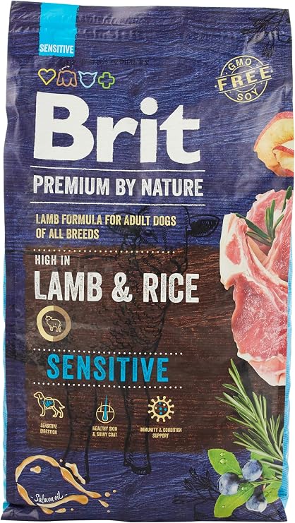 Brit Care Premium By Nature Dog Dry Food, Lamb for Sensitive Dogs, 8 kg