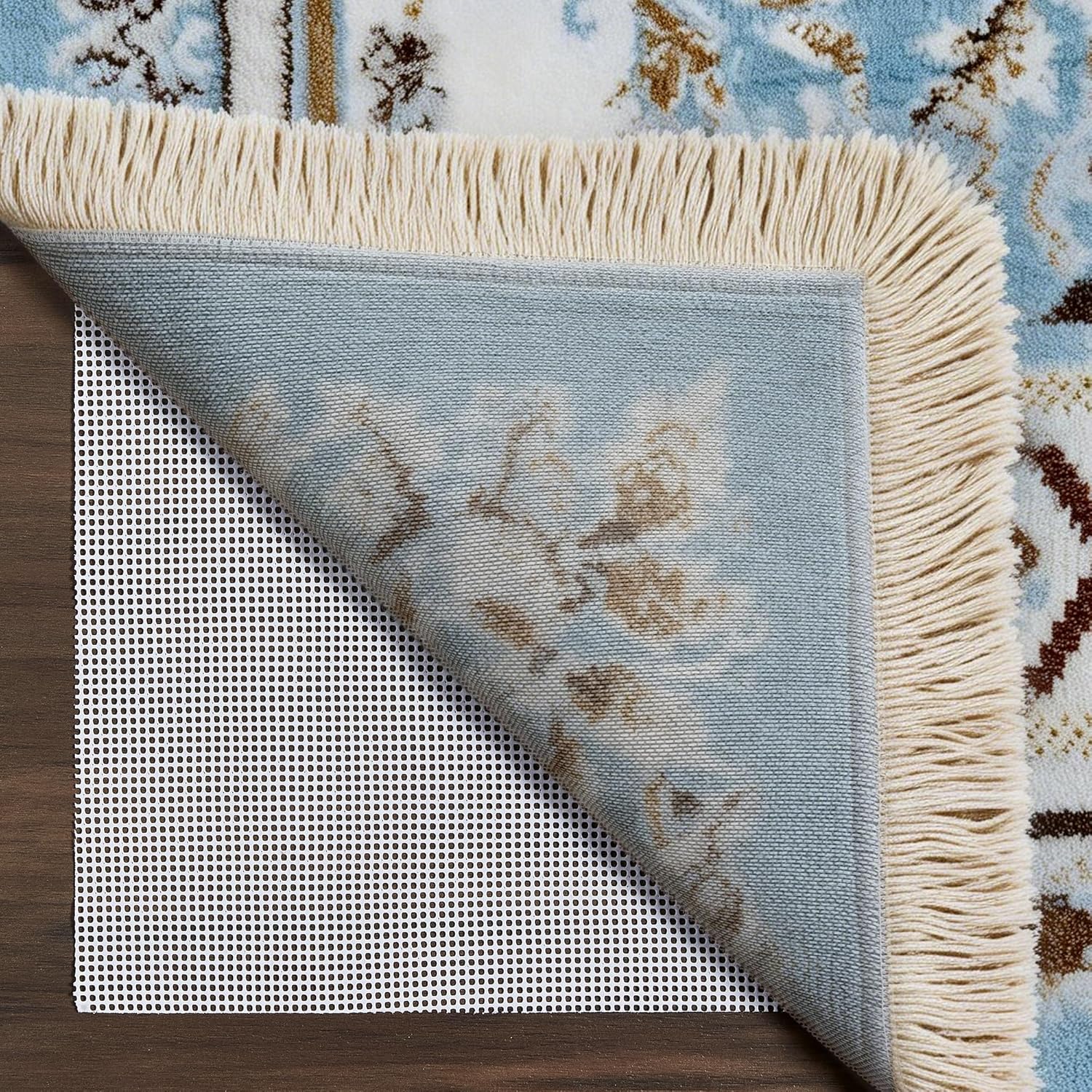 Strong Rug Pad Gripper, 5X Non-Slip Power, Grips Help Keep Area Rugs Safe and in Place, Slip and Skid Resistant Pads for Hard Floors, Under Carpet Mat Cushion and Hardwood Protection 5x8 FT