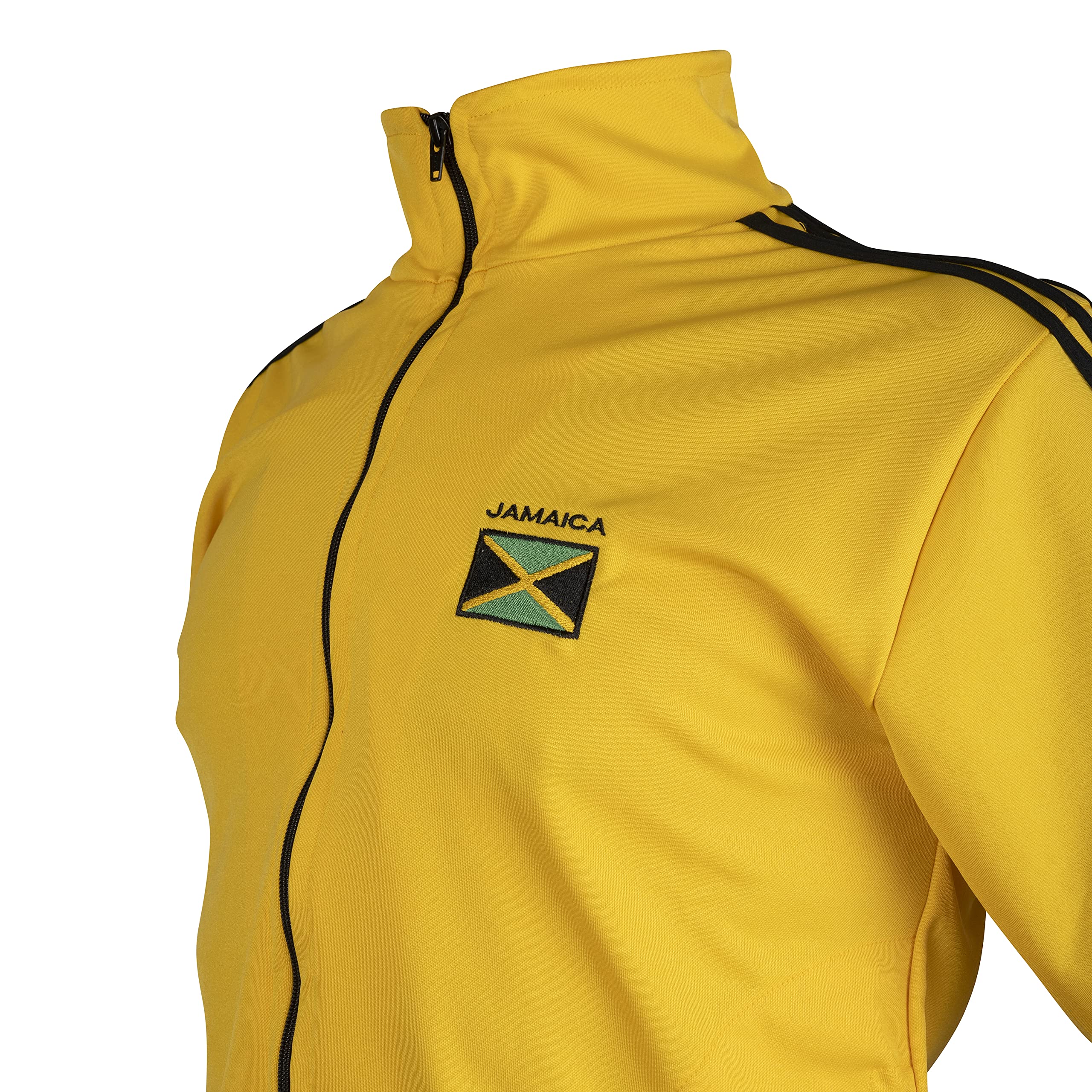 Jamaika-Flagge Gelb Capoeira Zip Up Jacke Trainingsanzug Pullover Unisex Top Sweatshirt
