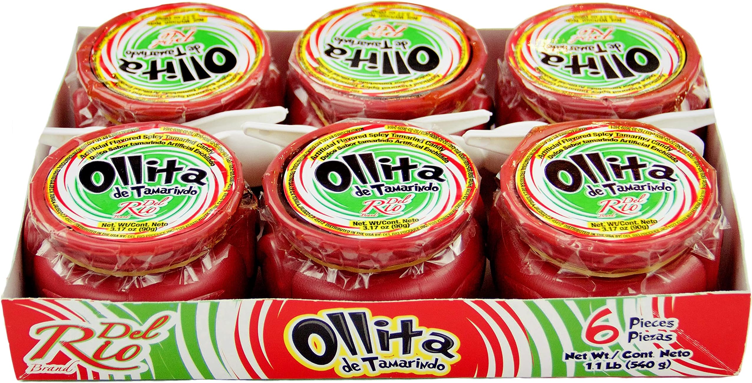 Ollita de Tamarindo: Mini-Pot Tamarind Candy (Pack of 6)