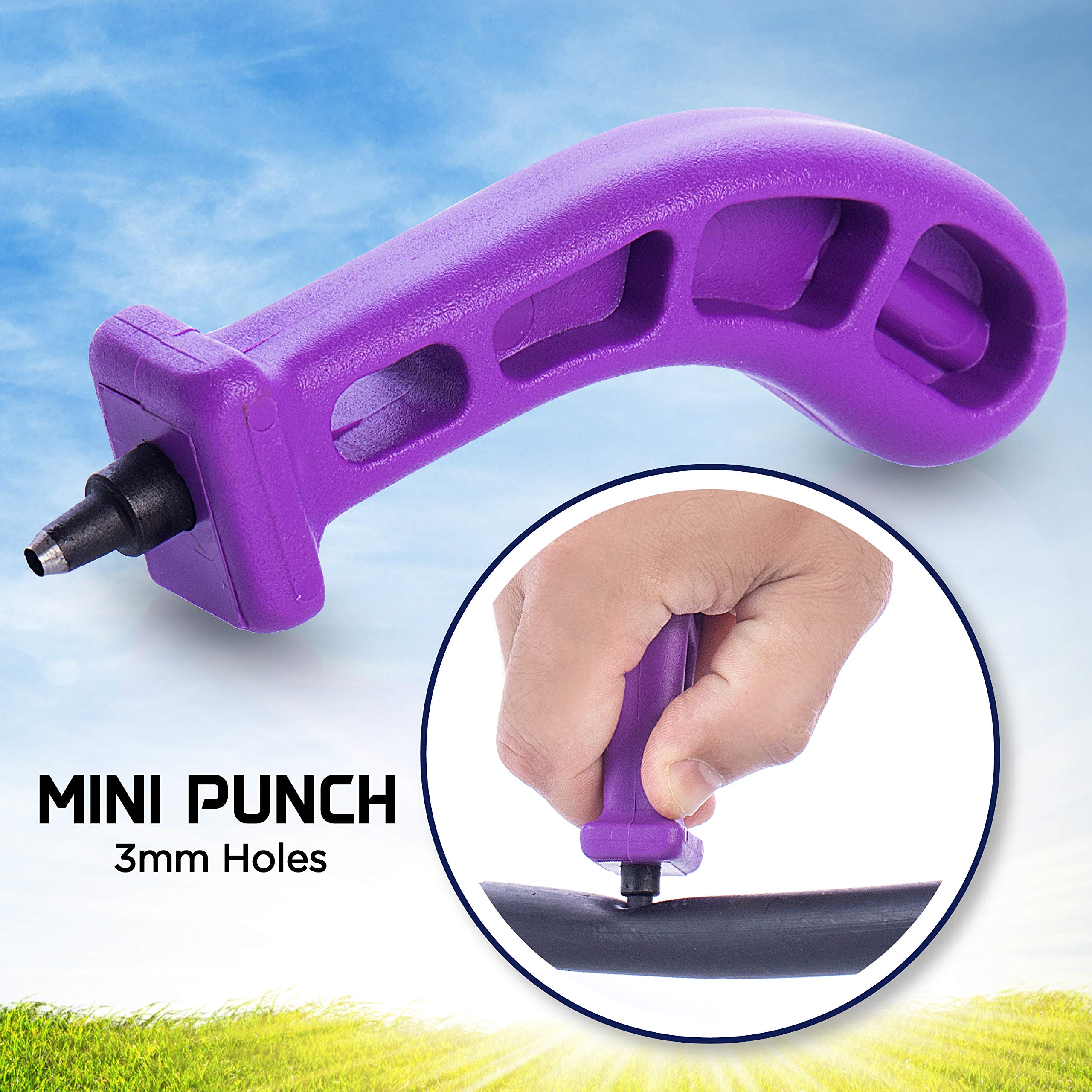 Set Di 3 Punzoncini AL-MAGOR Mini Punch MP-3.5S Per Tubi Irrigazione Gocciolatori, Foro 3,5 Mm