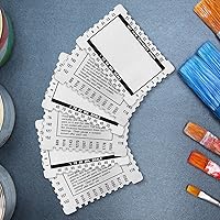 Vista 6 de Kanayu 6 Pcs Wet Film Thickness Gauge Metal Sheet Thickness Gauge Dual Scale Comb 1-80 Mil Scale Plated Size Inspection Toolfor Resins Paints