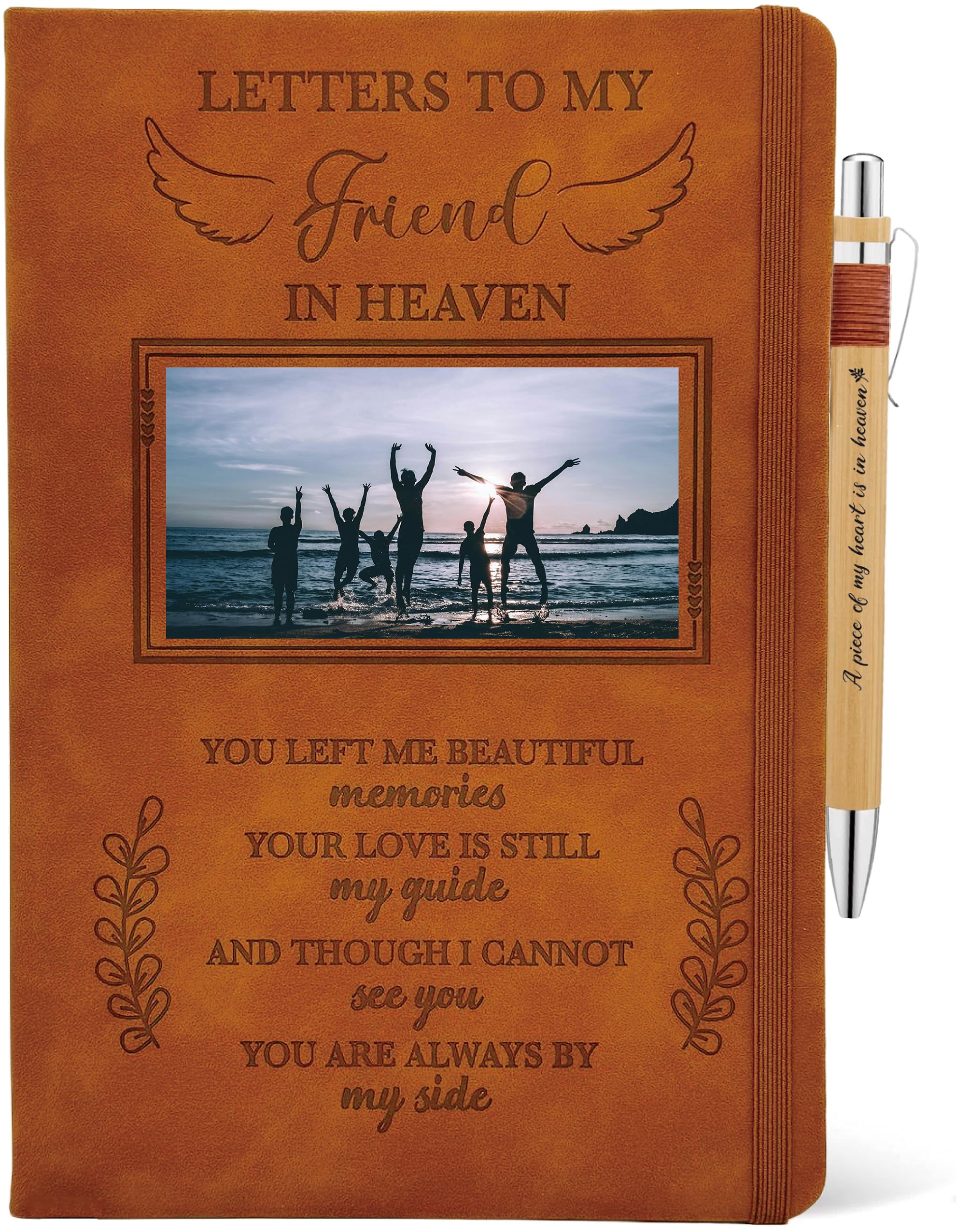 Letters To My Friend In Heaven Journal 200 Pages Notebook A5 Lined with Window in Cover, In Loving Memory of Friend, Condolence Remembrance Bereavement Grieving Gifts for Loss of Best Friend
