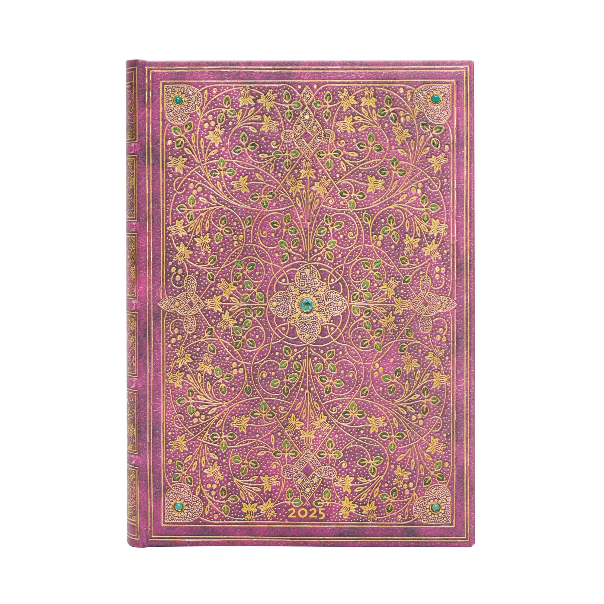 Diamond Jubilee (Sangorski & Sutcliffe) Midi 12-month Horizontal Softcover Flexi Dayplanner 2025 (Elastic Band Closure): tydzień na dwóch stronach, zamykany na gumkę, papier 100 gsm : Paperblanks