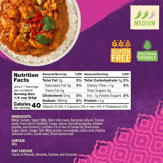 Patak's Tikka Masala Simmer Sauce, Medium-Spiced Curry with Yogurt, Tomatoes & Spices, Gluten-Free & Vegetarian Indian, Perfect for Quick & Easy Chicken, 15 oz Jar, 3-Pack