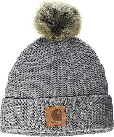 Carhartt Women's Knit Fleece Lined pom Hat