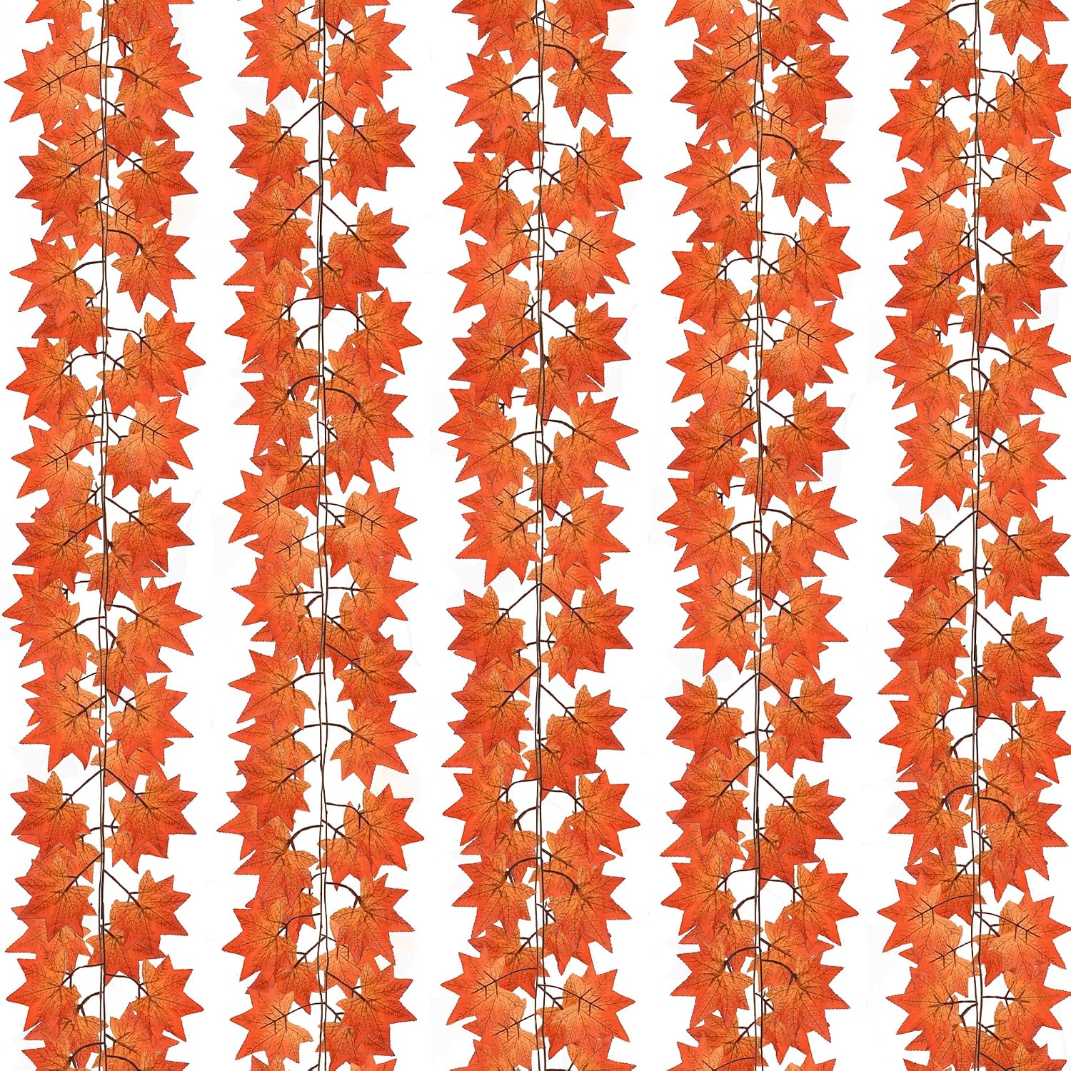 Amazon.com: CQURE 5 Pack Fall Leaf Garland, Hanging Vines Garland ...