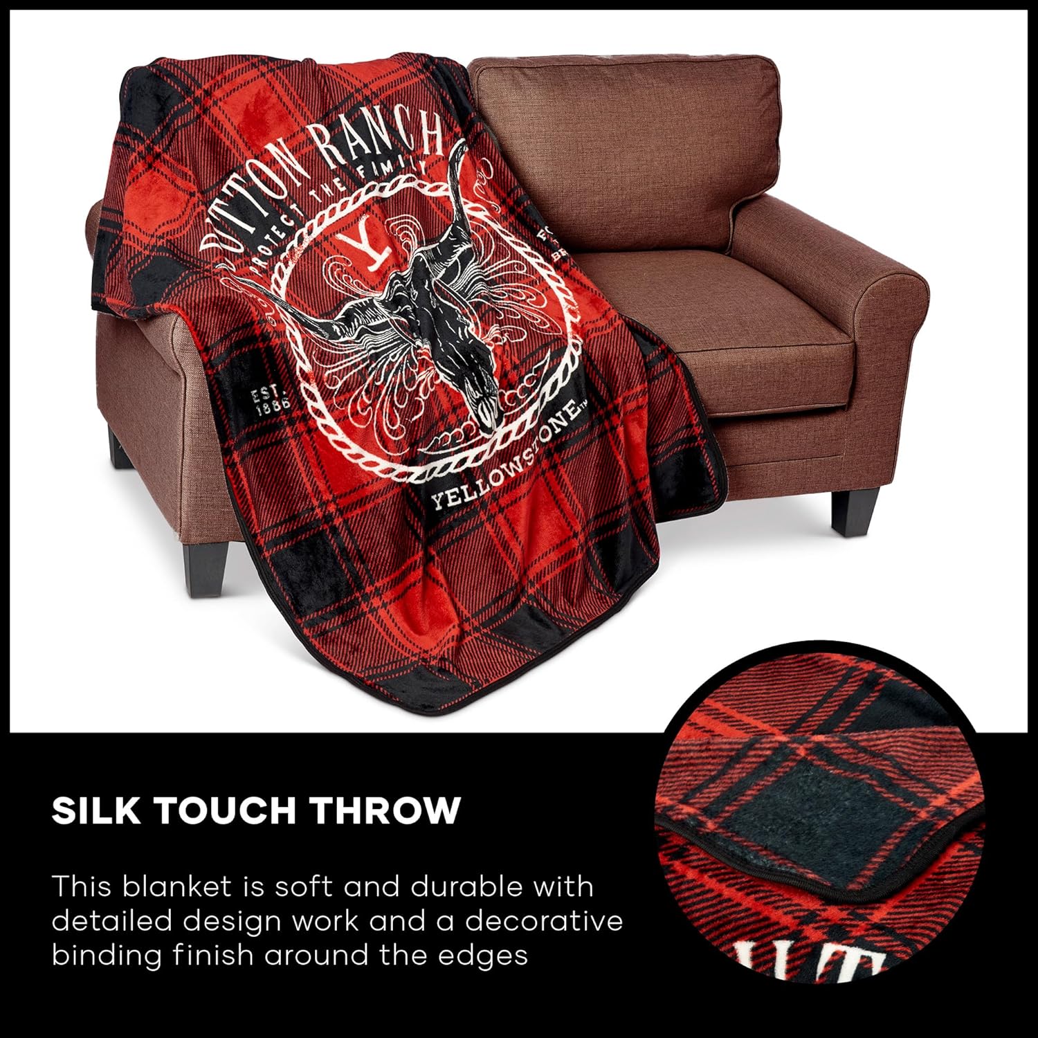 Northwest Yellowstone Silk Touch Throw Blanket, 46" x 60", Protect The Family - Image 8