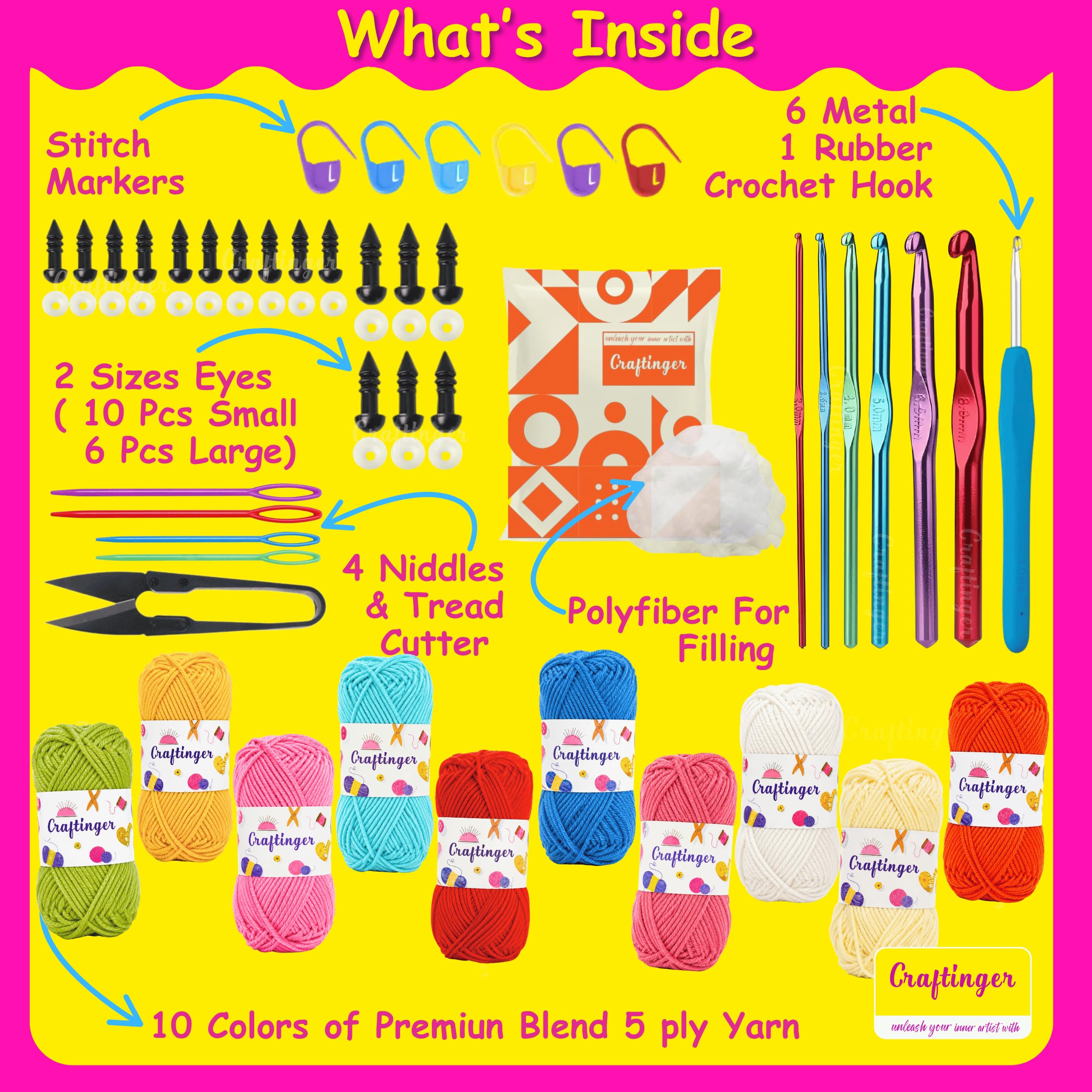 Crochet Kit: All-in-One Crafting for Beginners & Adults -2 Crochet Kit: All-in-One Crafting for Beginners & Adults -2
