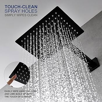 KENES Matte Black Tub Shower Faucet Set Complete with 10-Inch