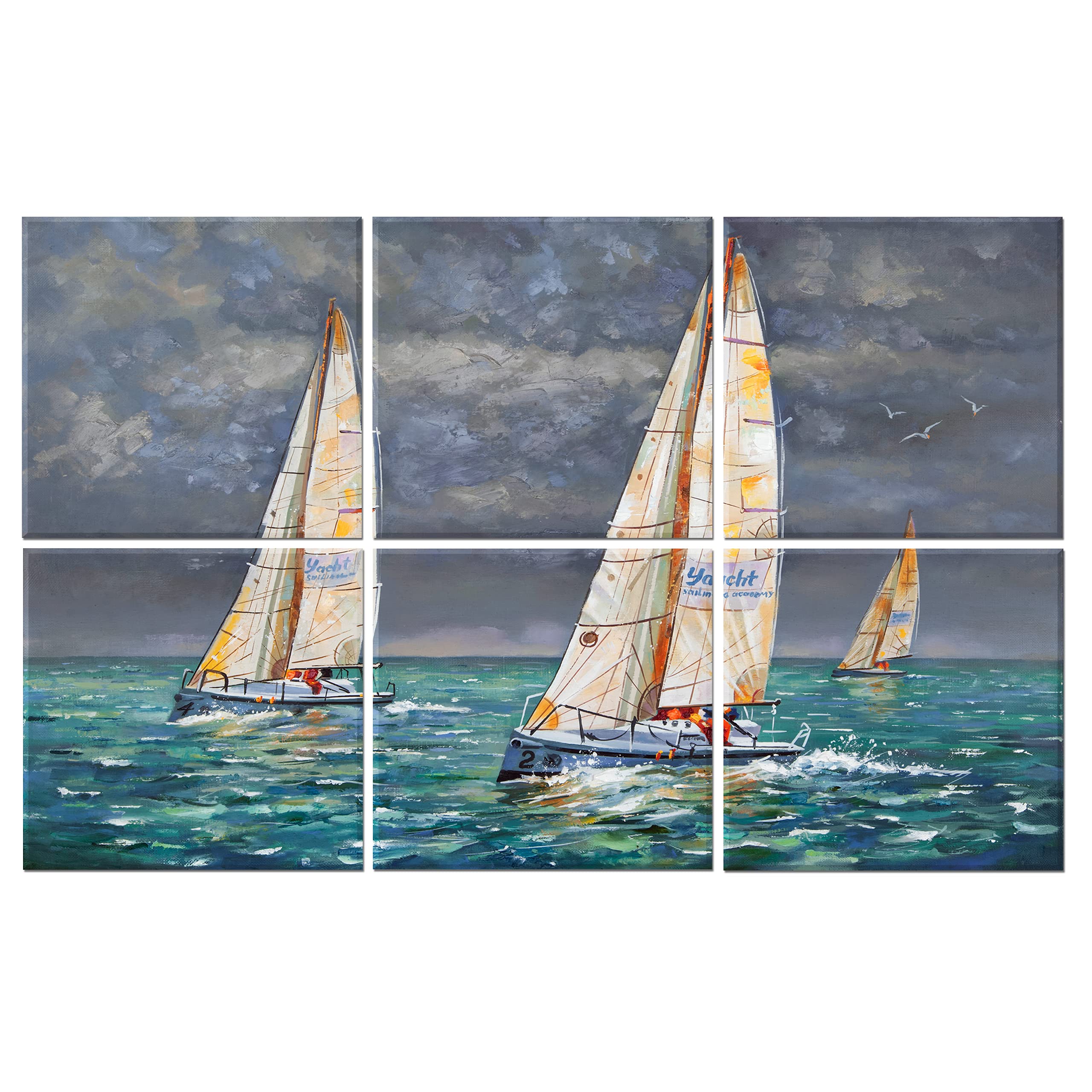 Ruonin.X 72"x48" inch Decorative Art Acoustic wall panels,Better Acoustic Treatment than foam, High-quality Sound Absorbing and Soundproof wall panels suitable for studios and homes--RACing Sail