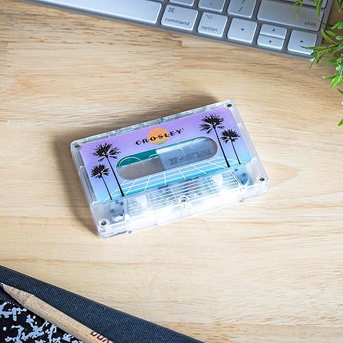Miniatura 6 de Crosley Altavoz inalámbrico portátil de Bluetooth de la cinta del casete de CR3045TL-VW, Vaporwave translúcido