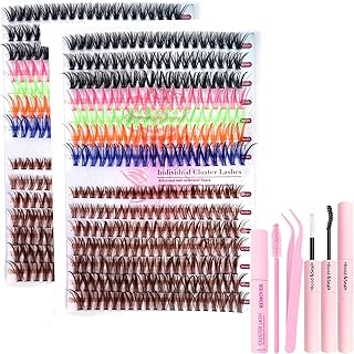 Paquete de 2 racimos de pestañas marrones, 0....