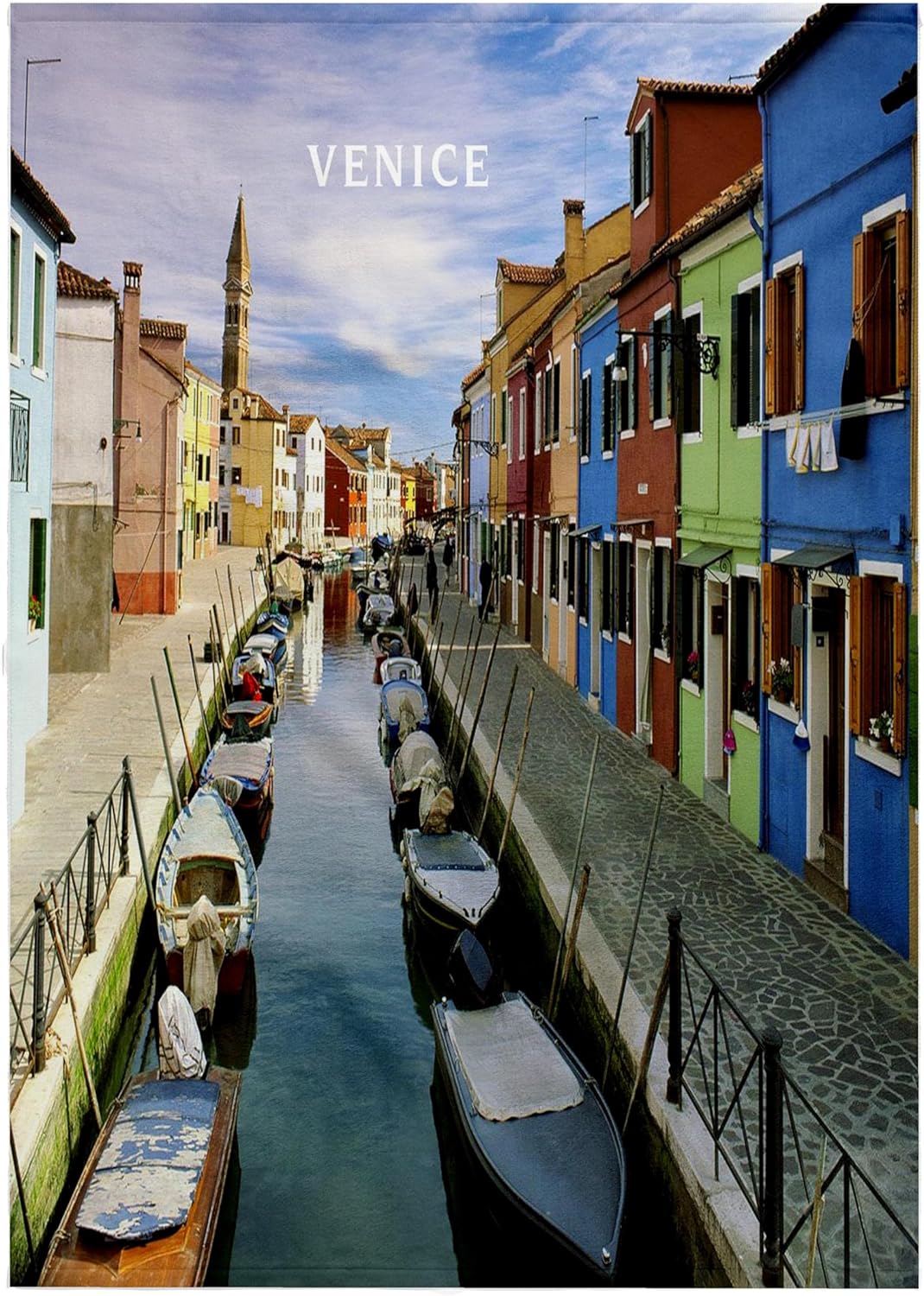 3dRose Canal in Venice Italy 22x30 Bath Hand Pool Towel