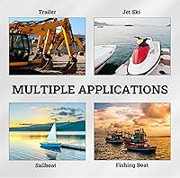 Vista 3 de Cabrestante de mano para remolque, cabrestante de 3500 libras, gancho resistente con cable de acero de 33 pies, cabrestante de trinquete operado