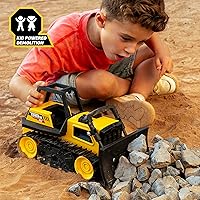 Vista 5 de Tonka Steel Classics Bulldozer - Fabricado con acero y plástico resistente, camión de construcción de juguete amarillo, niños y niñas, niños, niños