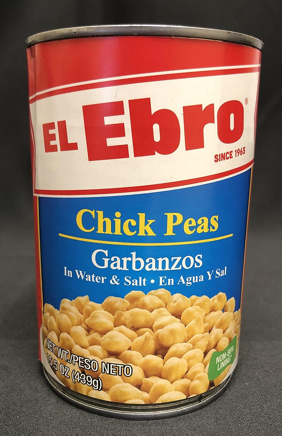 El Ebro Chick Peas (Garbanzos), 15.5 oz Can, Premium Cooked Garbanzo Beans (Pack of 4) image 2