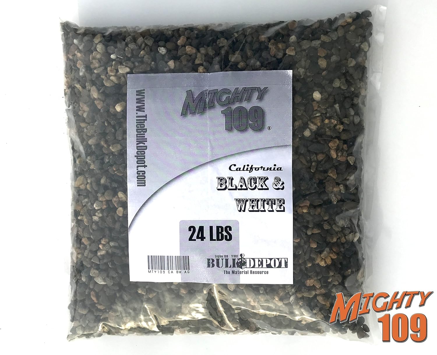 California Black and White 1/2" Agates, Pea Gravel 40 pounds