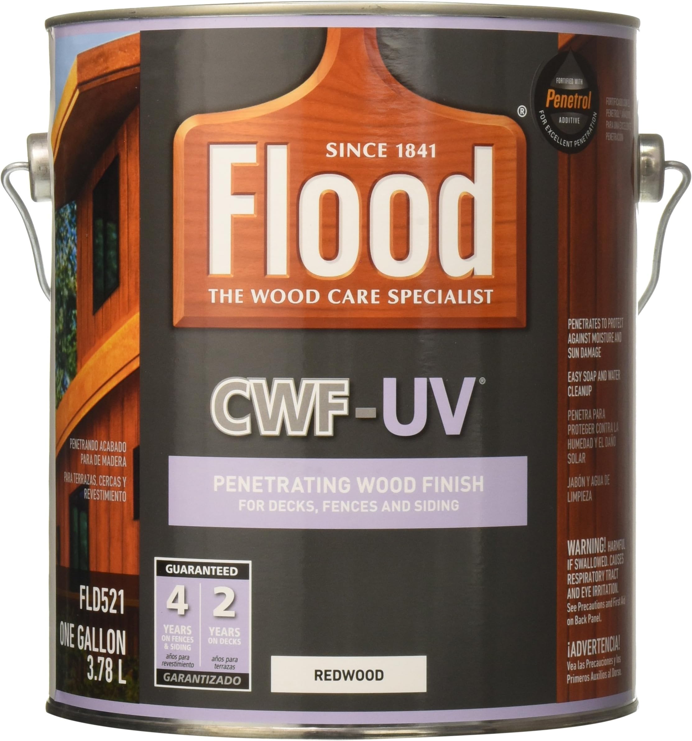 1 gal Flood FLD521 Redwood CWFUV Exterior Clear Wood Finish