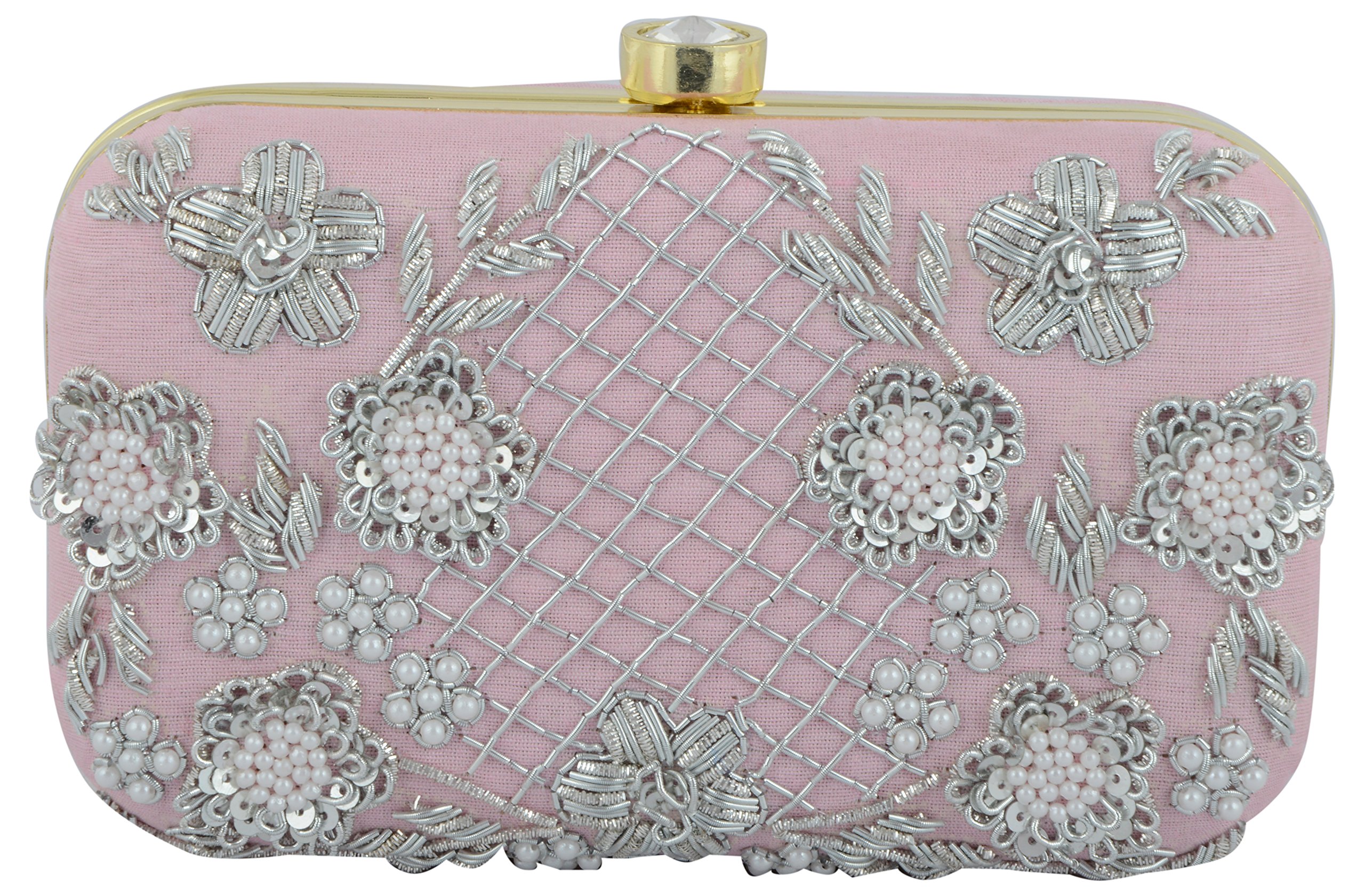 TOOBA Handicraft Hand Embroidered Box Clutch Bag Purse for Bridal 6x4 Box Clutch Casual, Wedding Bag for Women & Girls (B01MUGR14H) Amazon Price History, Amazon Price Tracker