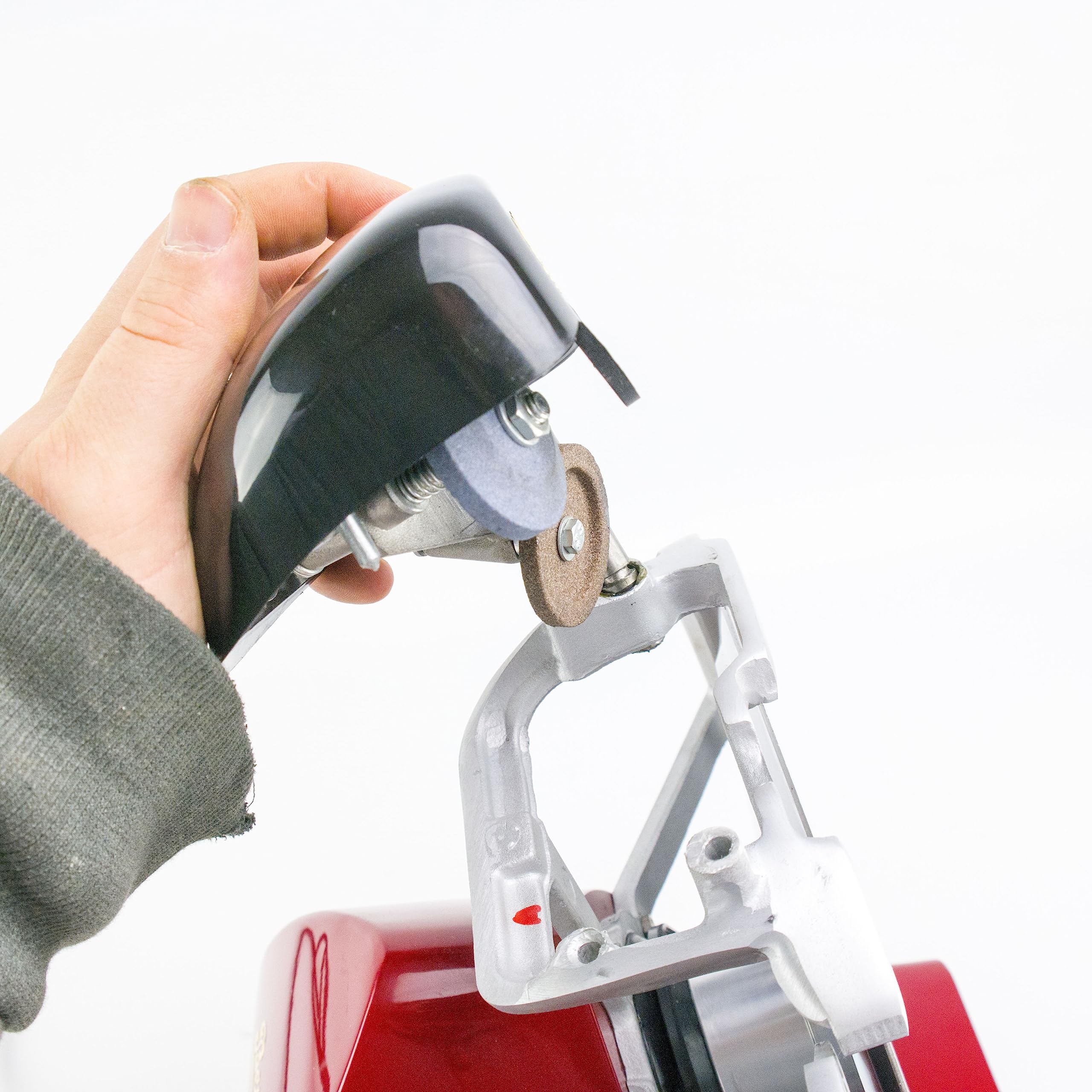 Berkel Red Line 250 rot Profi Aufschnittmaschine + Einlegebrett aus alten Wein Fassholz - Sonderangebot statt 1179,-