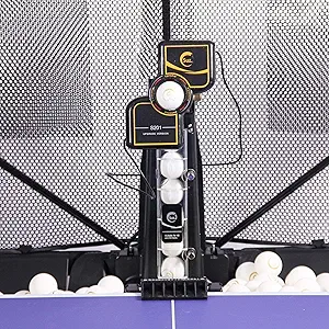Suz Table Tennis Robot with Net Ping Pong Ball Machine S201 Automatic Machine for Training with 40mm+ Table Tennis Balls