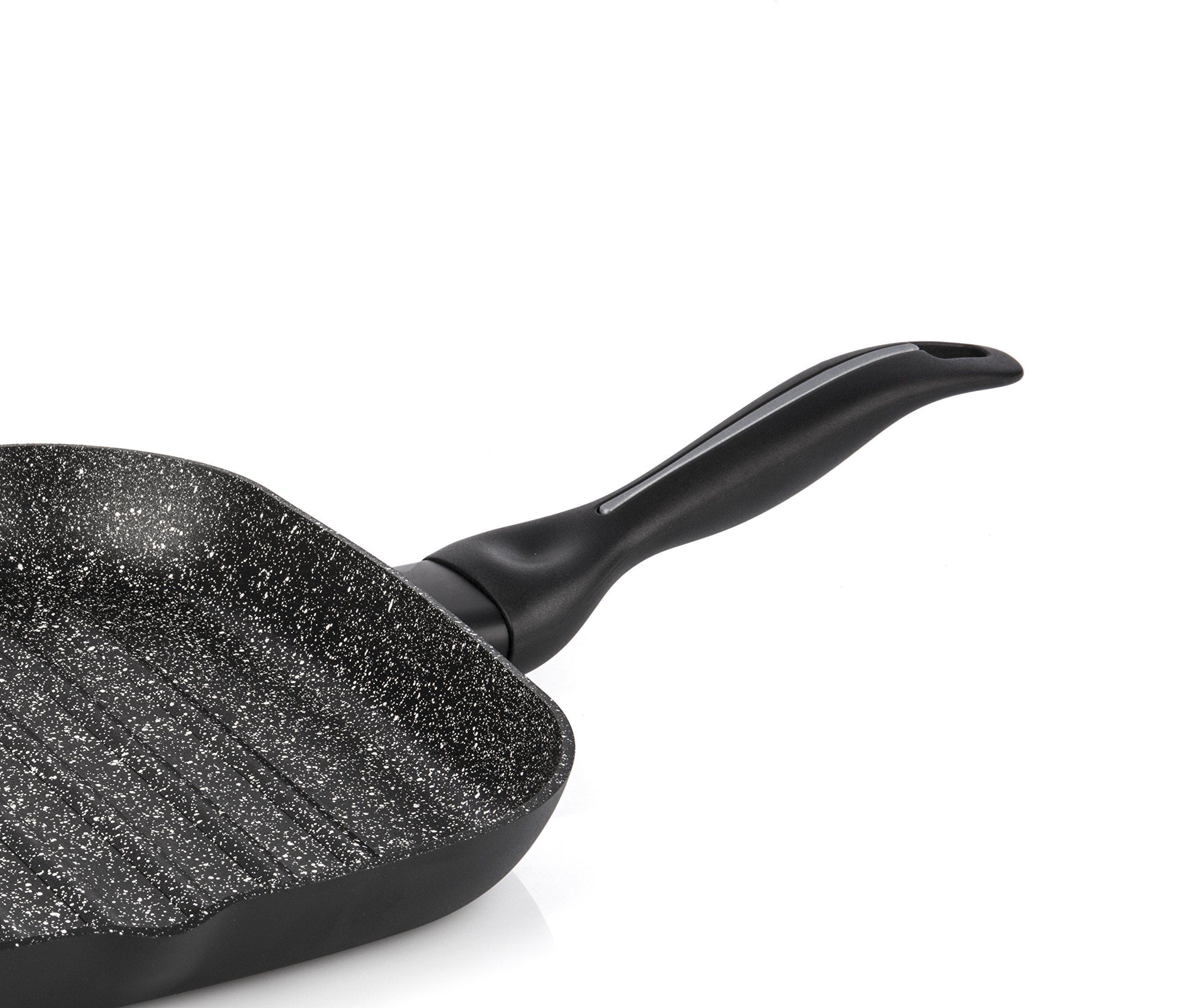 Amazon｜Barazzoni ブラック 28×28×H3.5cm グリルパン GRANITICA EXTRA