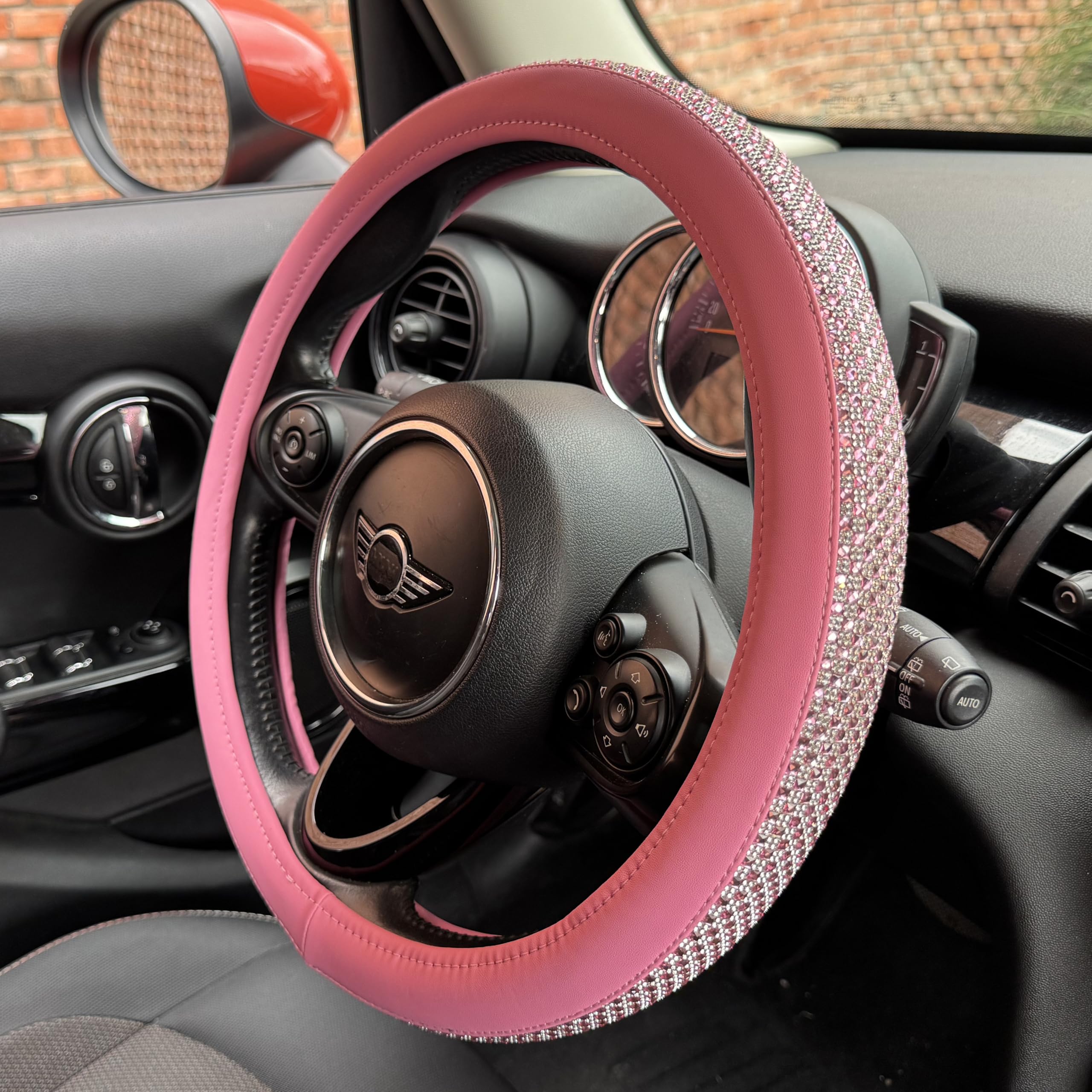 Photo 1 of PINCTROT Bling Steering Wheel Cover - Universal 15" (Pink)