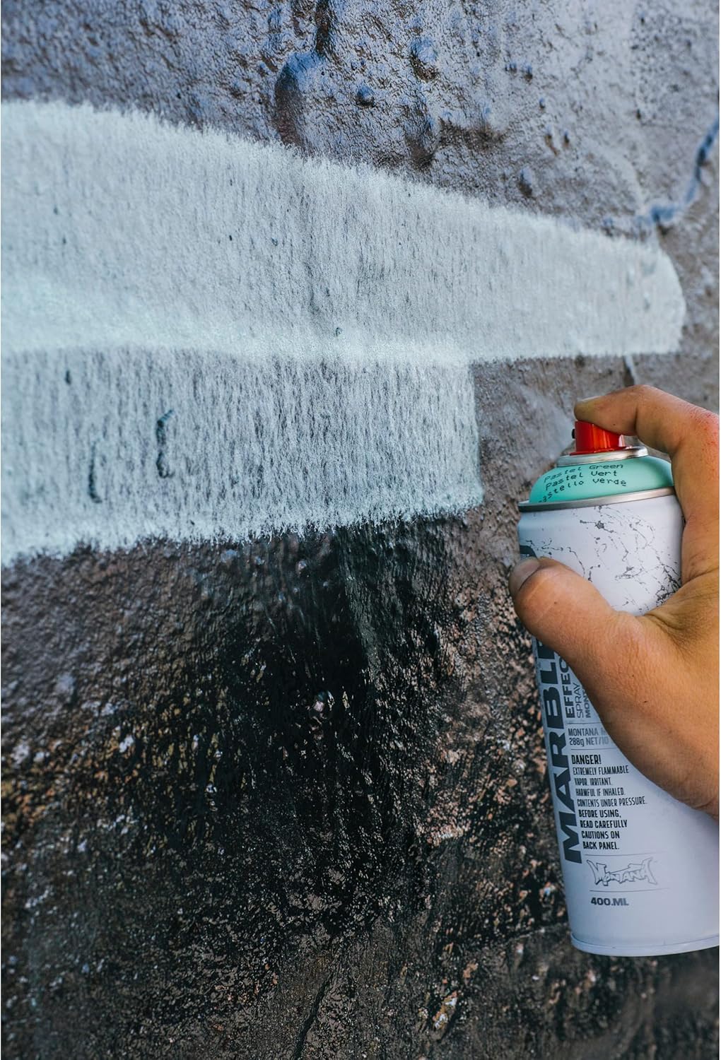 Montana Cans MARBLE EFFECT Spray Paint, 400ml, Pastel Green