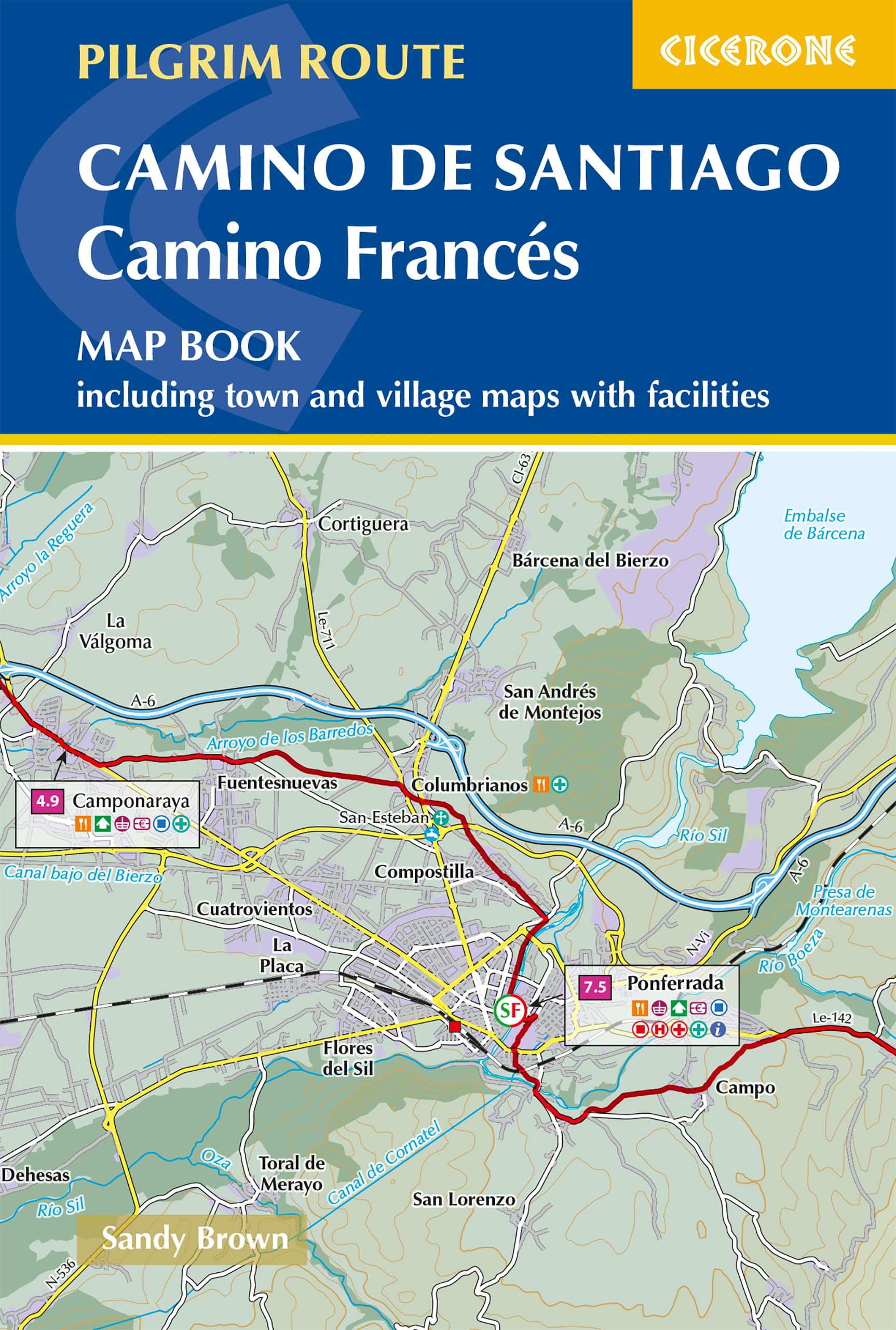 Camino de santiago : camino frances: Guide and map book - includes Finisterre finish (Cicerone Guides)