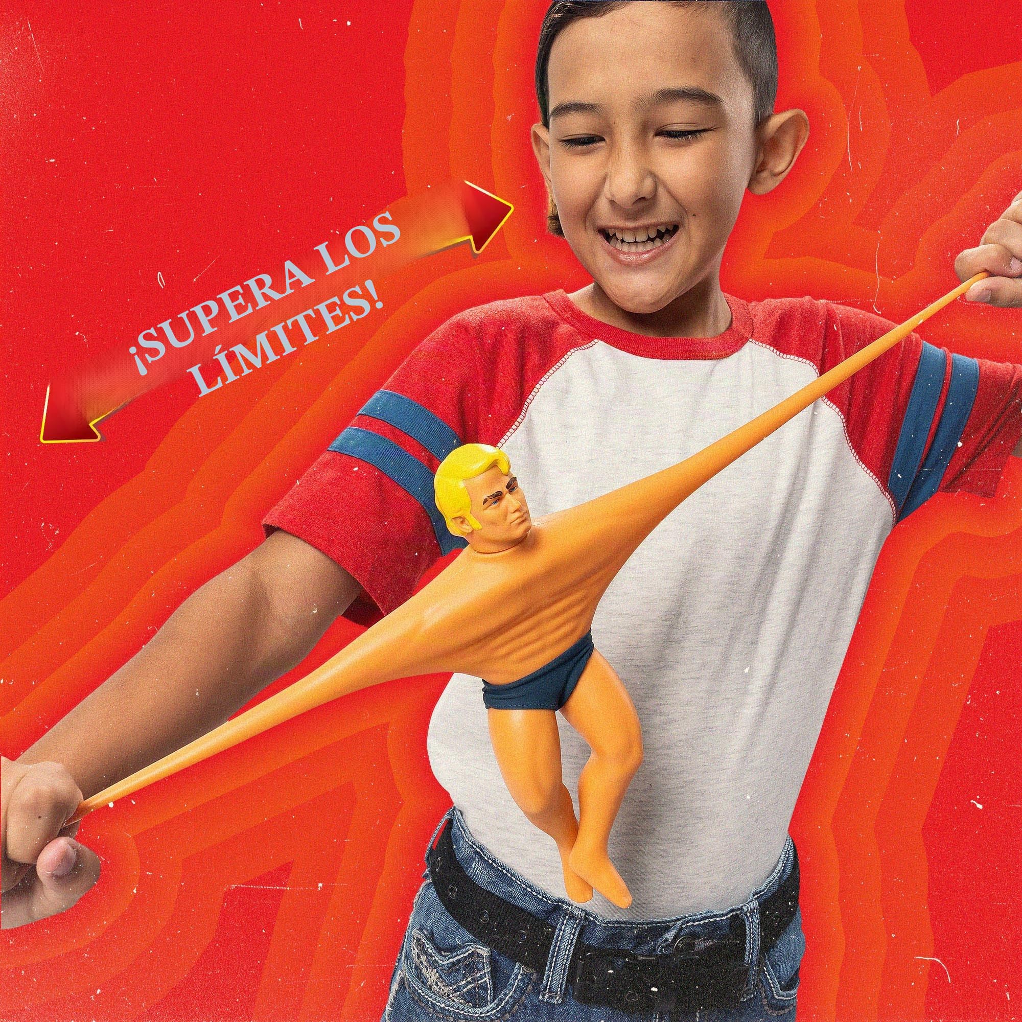 Basic Fun Stretch Armstrong Figura Retro Grande 25 cm – Juguete Extensible clásico