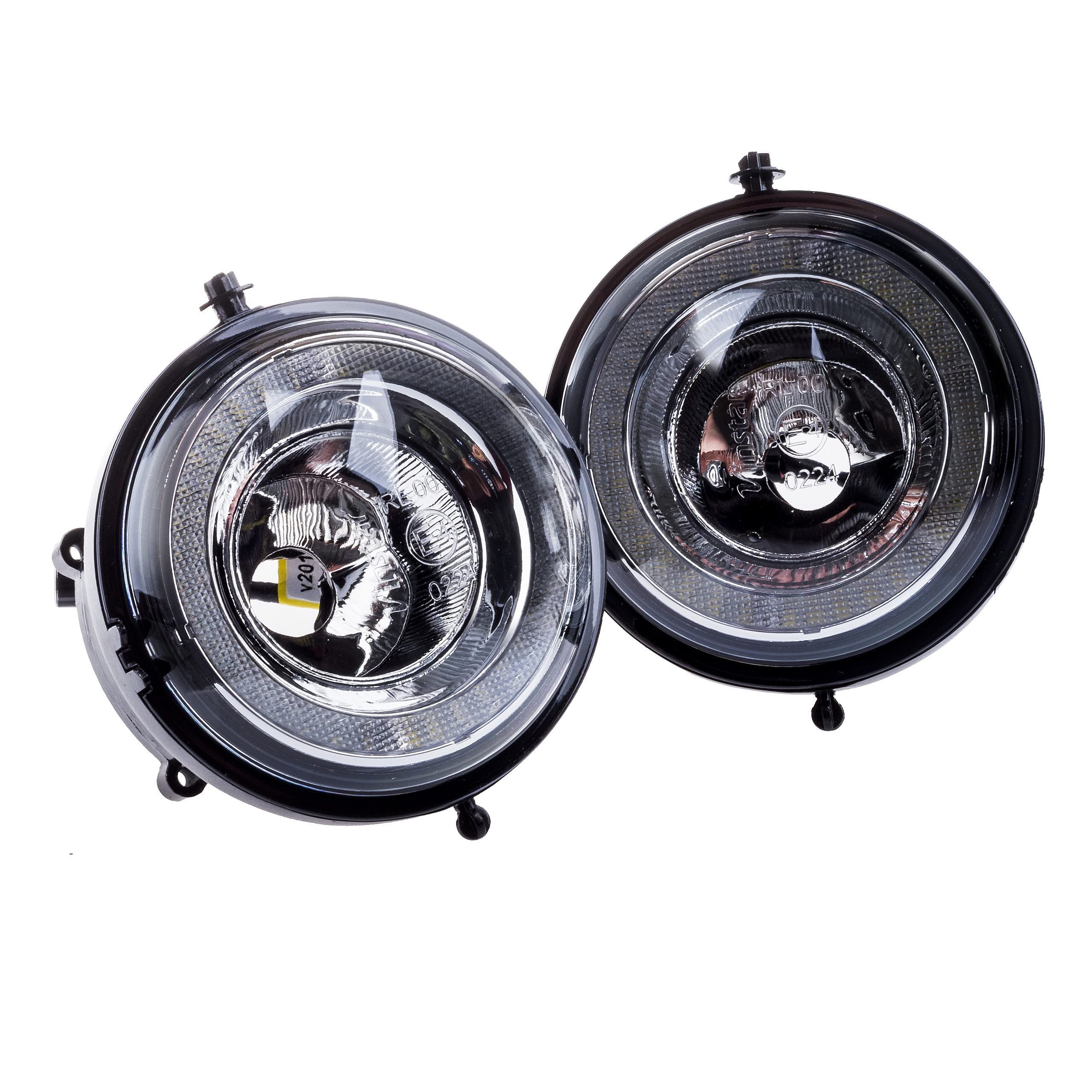 2w1 Światła do jazdy dziennej LED DRL + FOG, Reflektory lampy MINI R55-61, Okrągłe światła przeciwmgielne EinParts, Homologacja R87