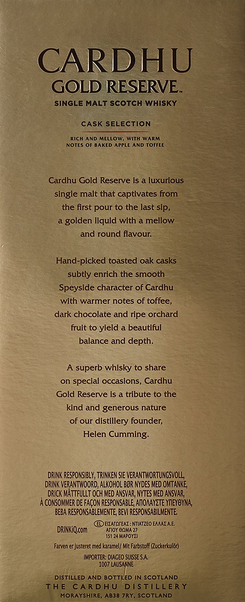 Cardhu Gold Reserve Whisky Escocés - 700 ml