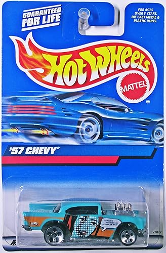 Hot Wheels #2000-105 1957 Chevy Girl tampo with '57 Chevy on Base Collectible Collector Car Mattel 1:64 Scale