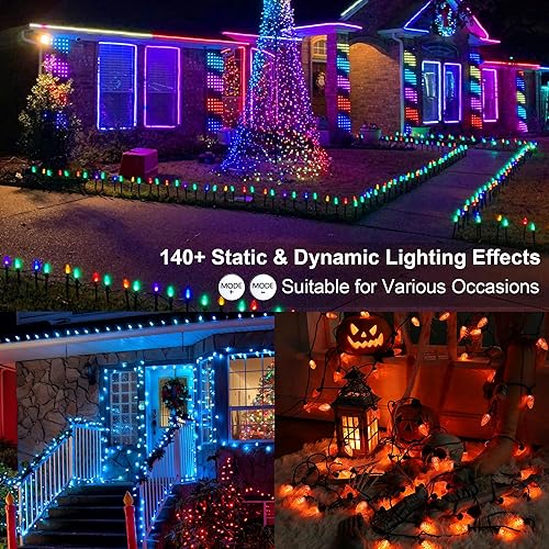 Miniatura 9 de Brizled (No conectables) Luces de Navidad inteligentes C9, 39 pies, 60 LED, WiFi, cambio de color, luces de Navidad de Navidad, control de