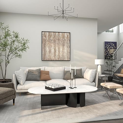 Miniatura 8 de Deco 79 Juego de madera Tic Tac Toe con piezas de bloque blancas, 14 x 14 x 4 pulgadas, negro