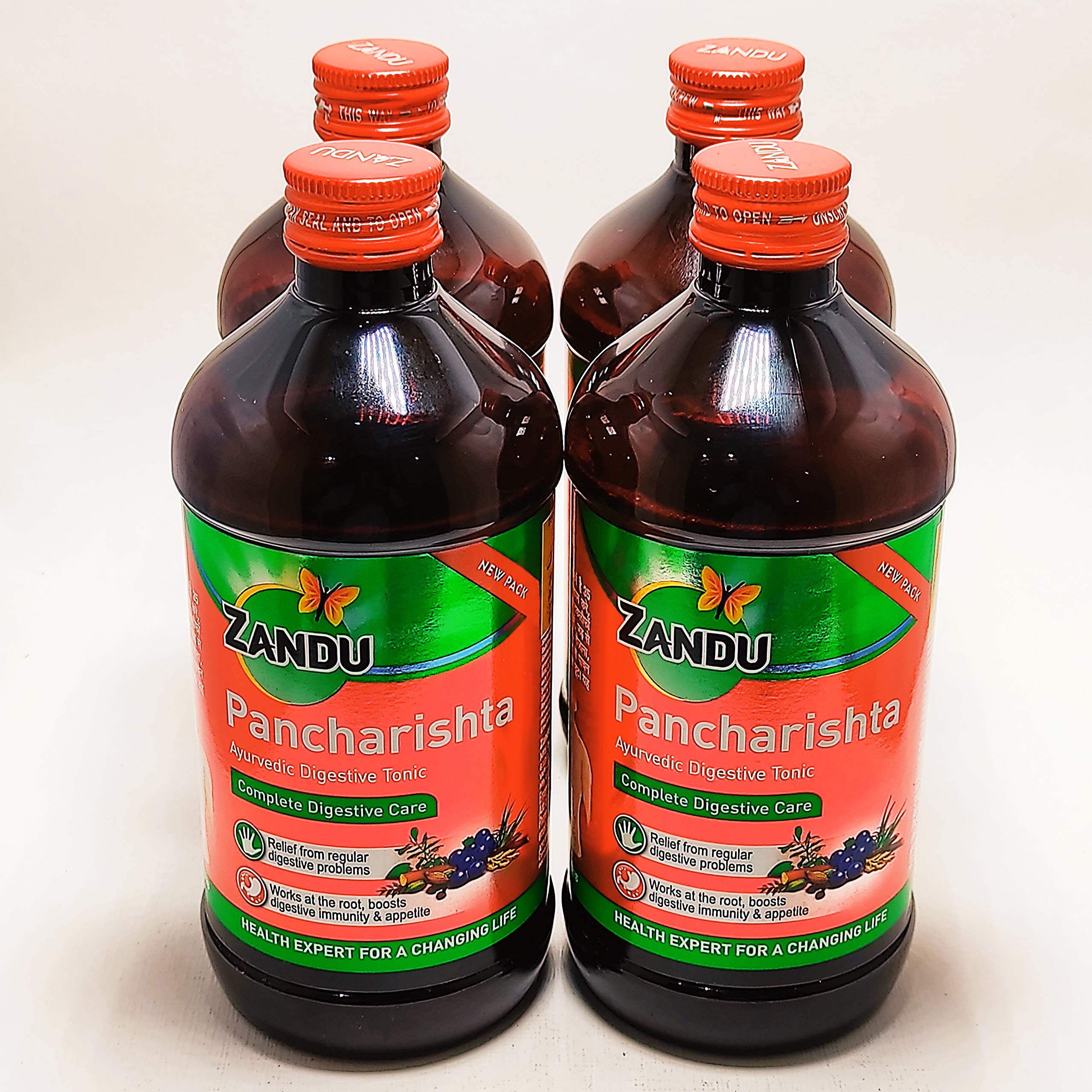 Generic Zandu, Pancharishta, 450 ml, (Pack of 4), Red