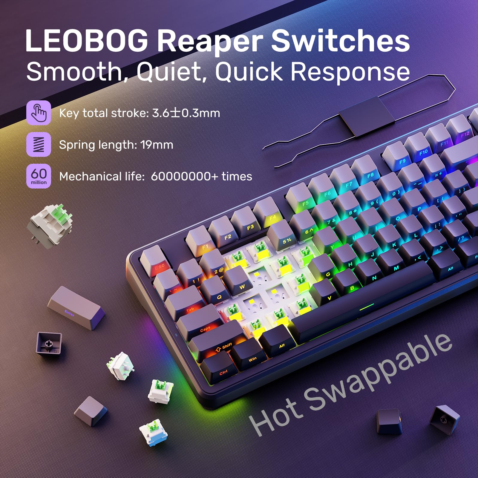 Amazon | AULA メカニカルキーボード ワイヤレスゲーミングキーボード