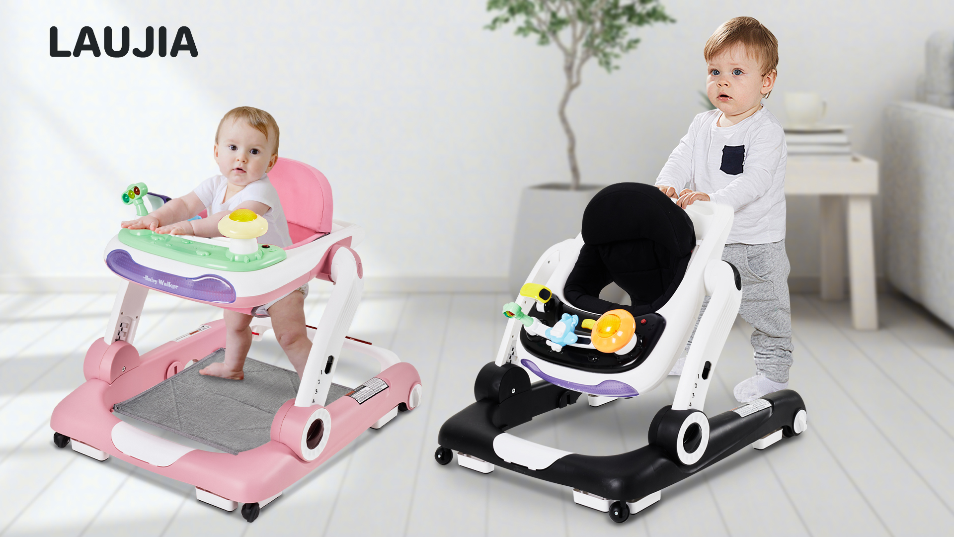 Amazon.com : Music and Lights Baby Walker with Wheels,5-in-1 Baby