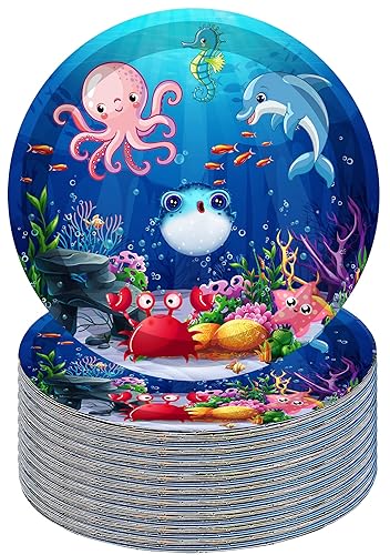 40Pcs Under the Sea Birthday Party Supplies Ocean Sea Life