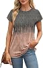 Blusa de Verano para Mujer de Manga Corta, Escote Redondo, Moderna y Elegante (S-3XL) 3