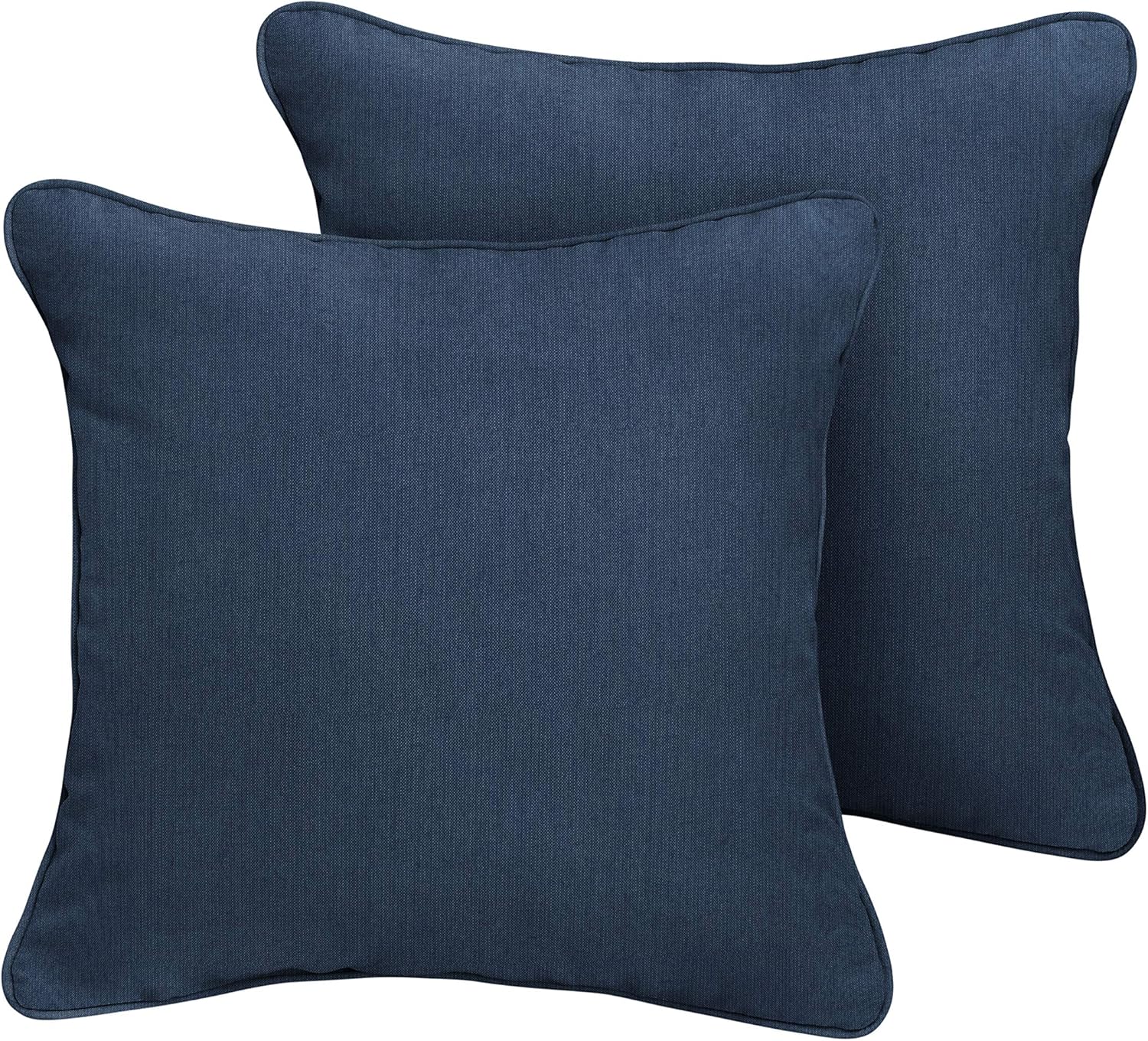 Sorra Home x Sunbrella - Indoor/Outdoor Corded Pillows, 18" x 18", Spectrum Indigo