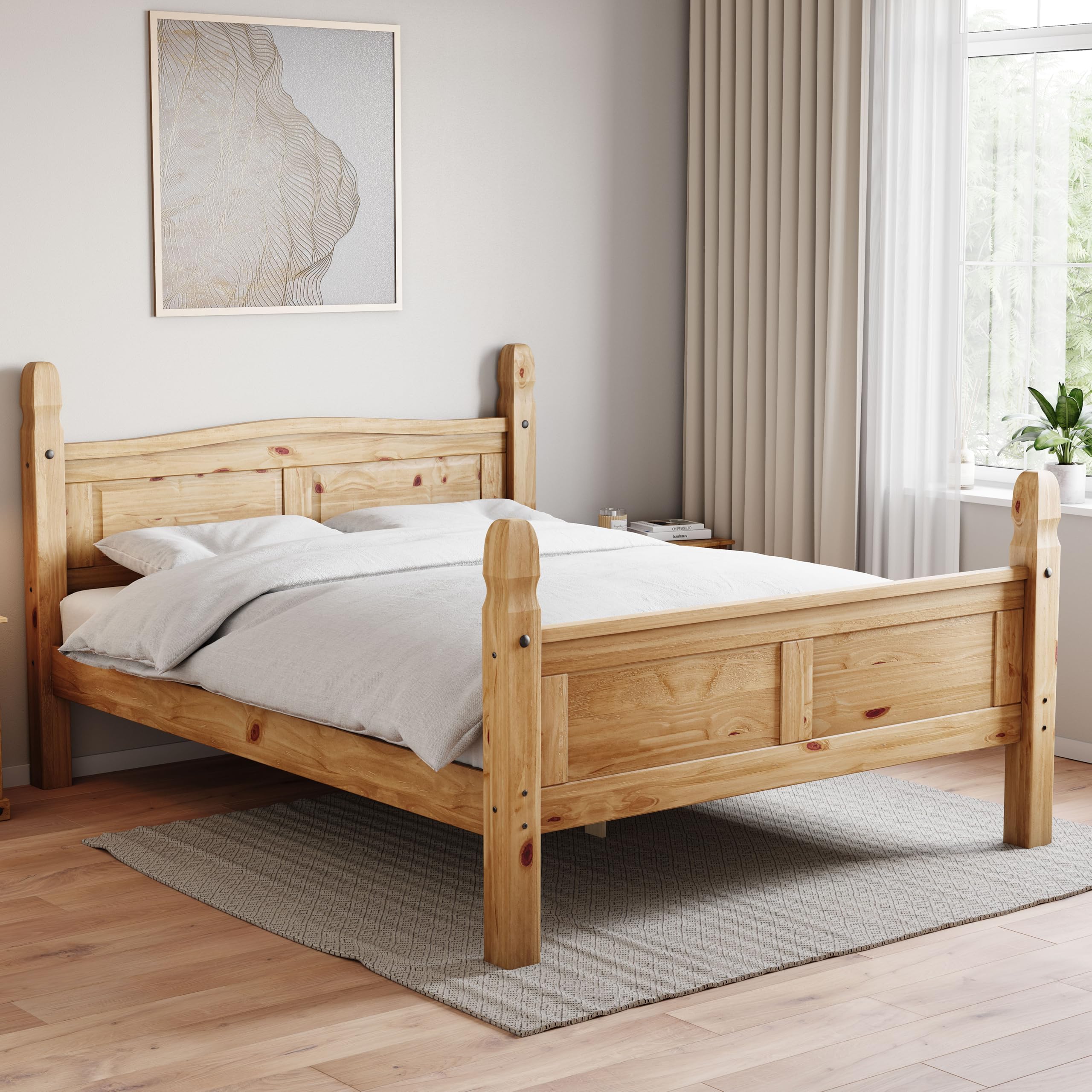 Vida Designs Corona Bed Frames Complete (Double | No Mattress | High Foot)