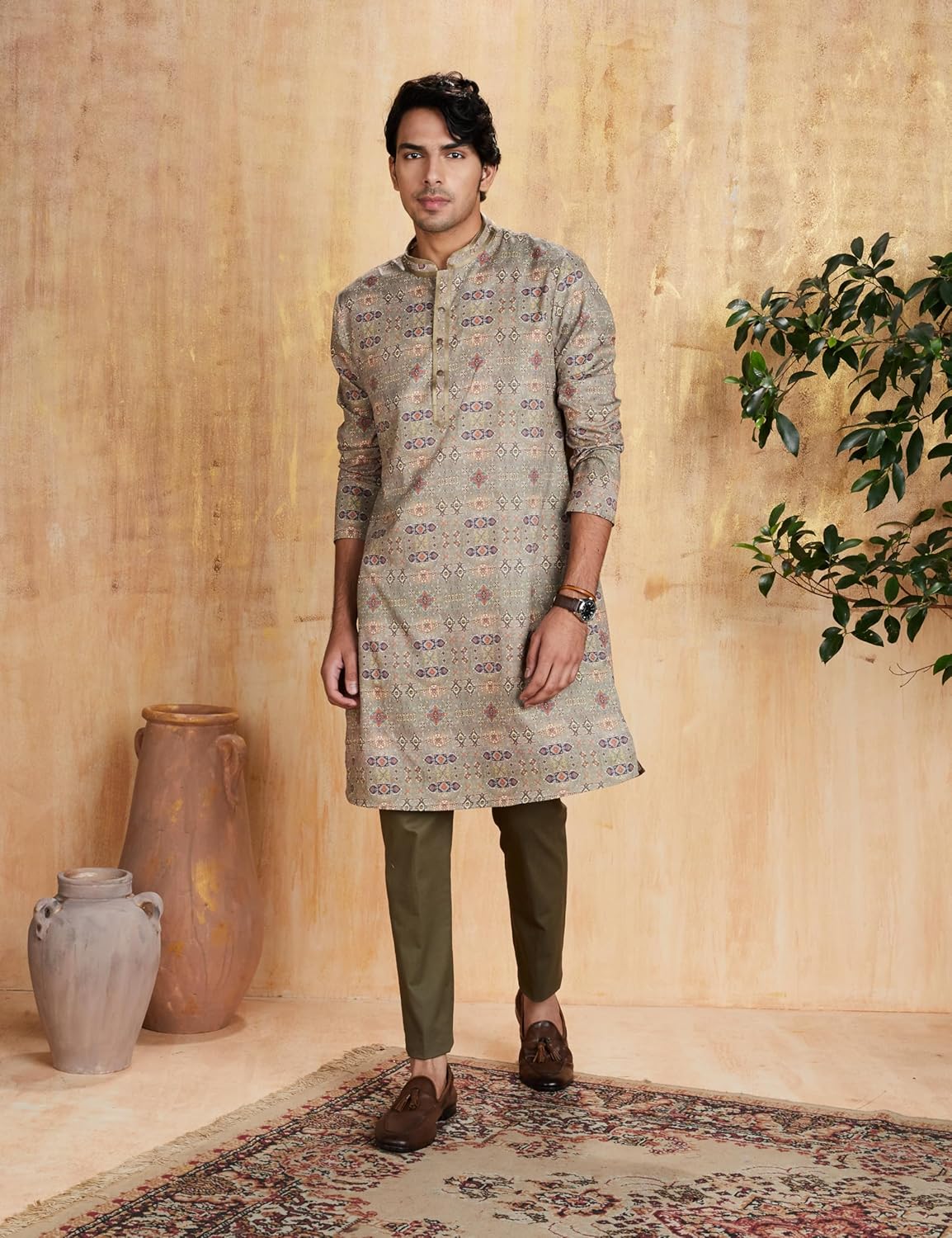 Amazon Brand - Symbol Men's Polyester Festive Printed Long Kurta (Regular Fit) offers donot miss 3 Amazon Brand - Symbol Men's Polyester Festive Printed Long Kurta (Regular Fit) offers donot miss