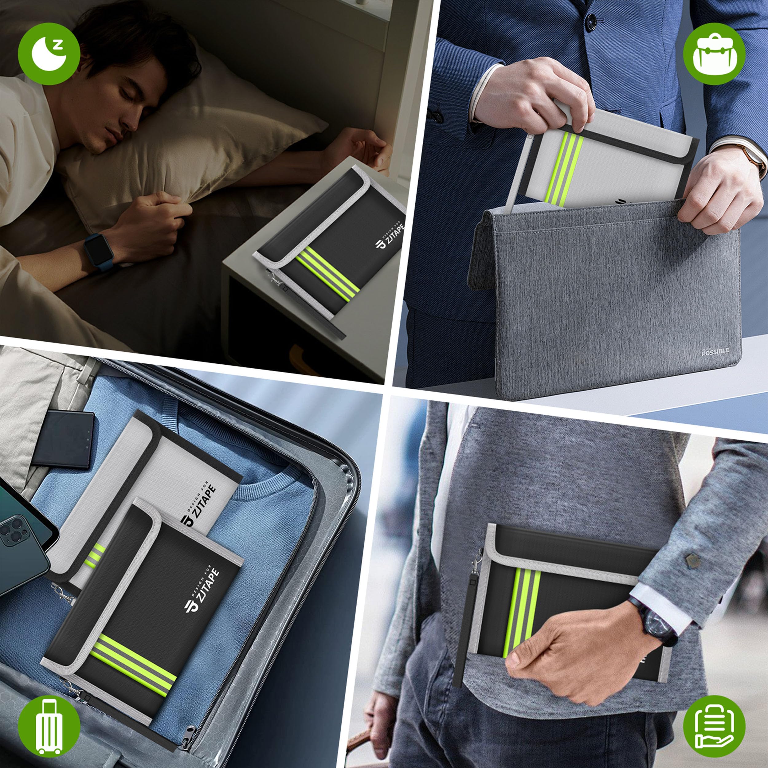 Borsa Ignifuga E Impermeabile ZJTAPE | Per Documenti E Valori, 2 Pezzi - Foto 9