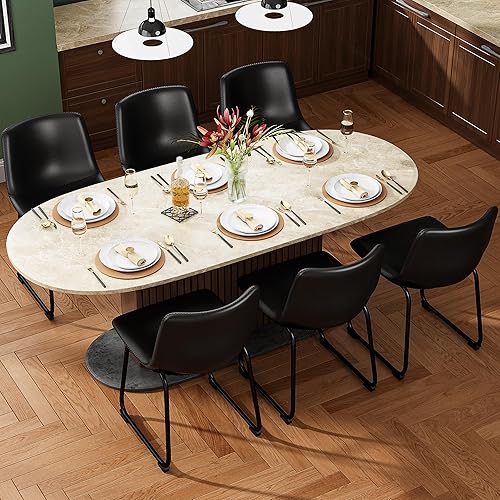 Miniatura 33 de Juego de 3 taburetes de bar de 26 pulgadas, modernos taburetes de bar de altura de barra, taburetes de bar de cuero sintético con respaldo y patas