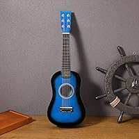 Vista 3 de Kisangel Guitarra acústica para niños de 23 pulgadas, color azul, para aprendizaje de música, perfecta para práctica en casa y entretenimiento